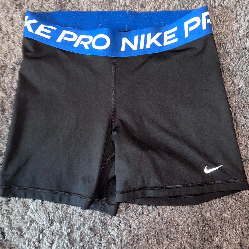Nike Pro Dri-FIT Women's 3" Compression Shorts Black Blue Size Large